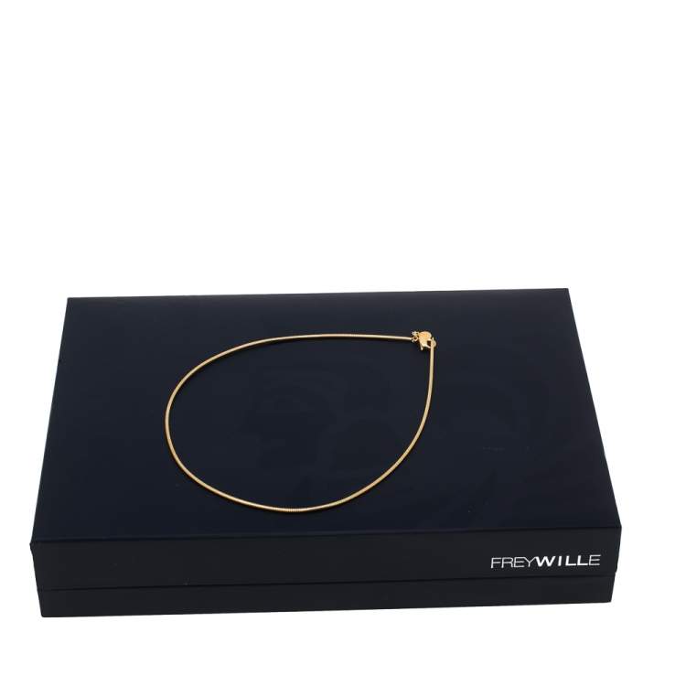 Pre Owned Frey Wille Gold Plated Omega Chain Necklace