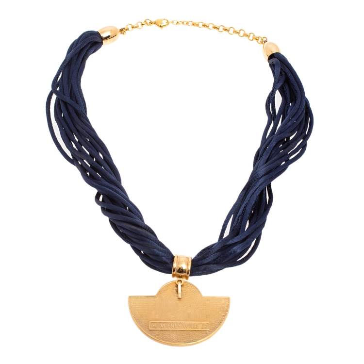 Pre Owned Frey Wille Hommage à Hundertwasser Spiral of Life Half Moon Pendant Necklace