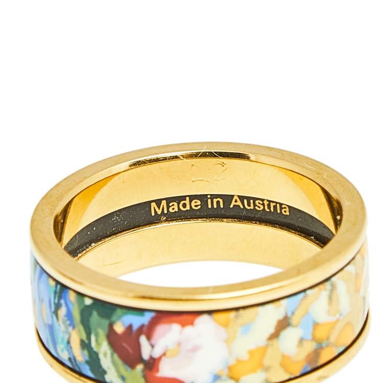 Pre Owned Frey Wille Hommage à Claude Monet Gold Plated Band Ring Size EU 54