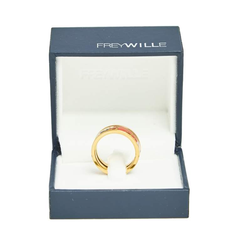 Pre Owned Frey Wille Hommage à Claude Monet Honfleur Band Ring Size EU 54