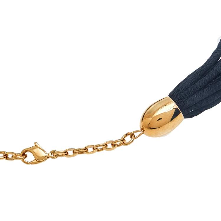 Pre Owned Frey Wille Hundertwasser Street Rivers Halfmoon Pendant Multi Cord Necklace