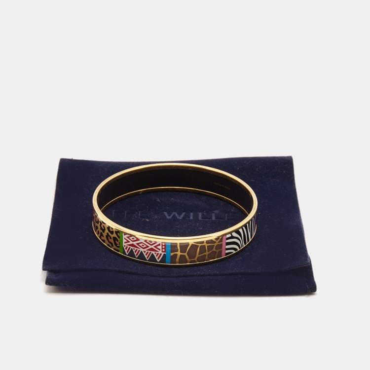 Pre Owned Frey Wille Spirit Of Africa Safari Bordered Miss Bangle
