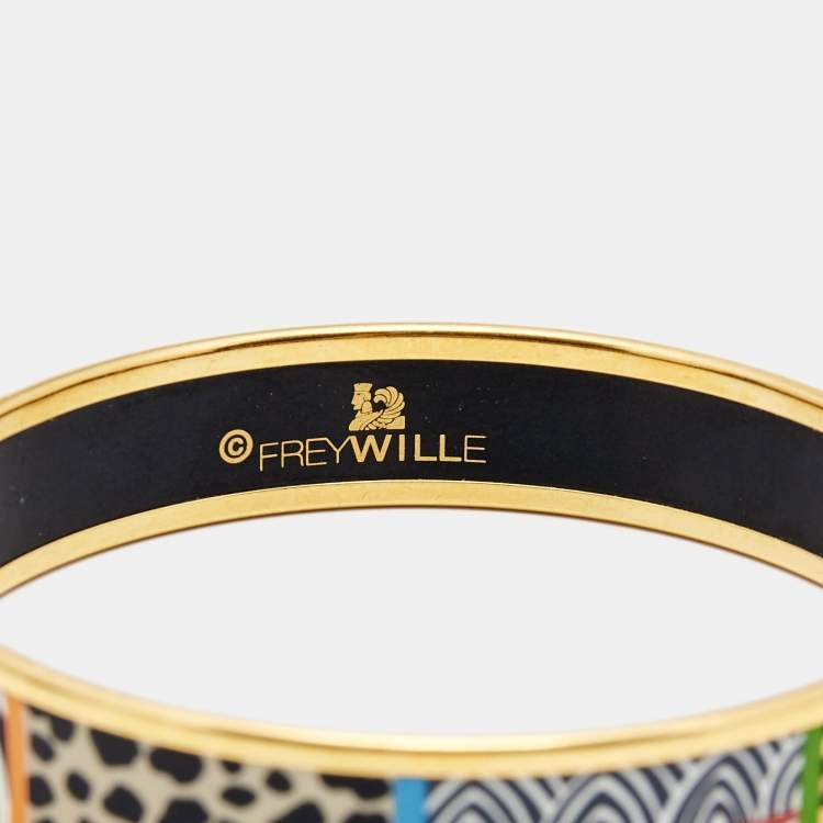 Pre Owned Frey Wille Spirit Of Africa Safari Bordered Miss Bangle