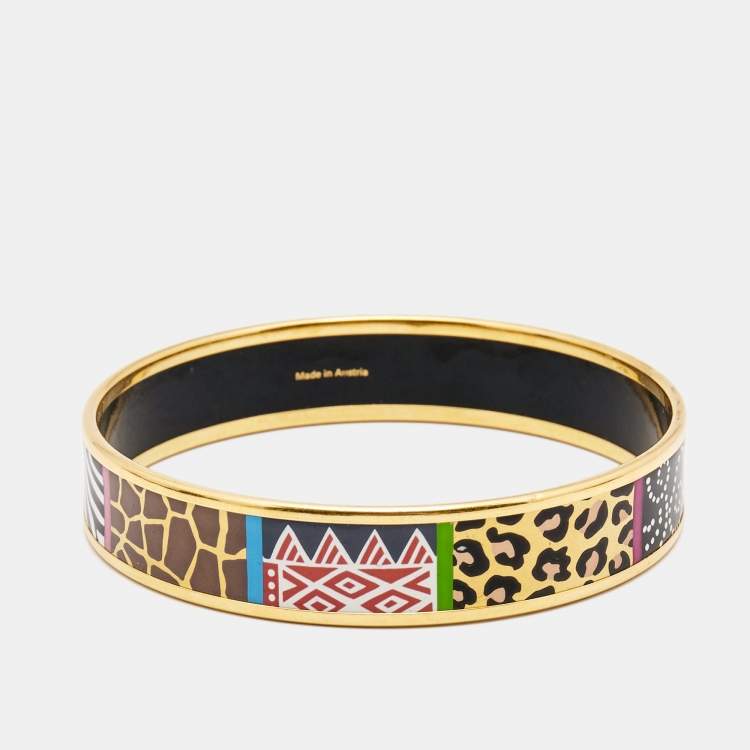 Pre Owned Frey Wille Spirit Of Africa Safari Bordered Miss Bangle