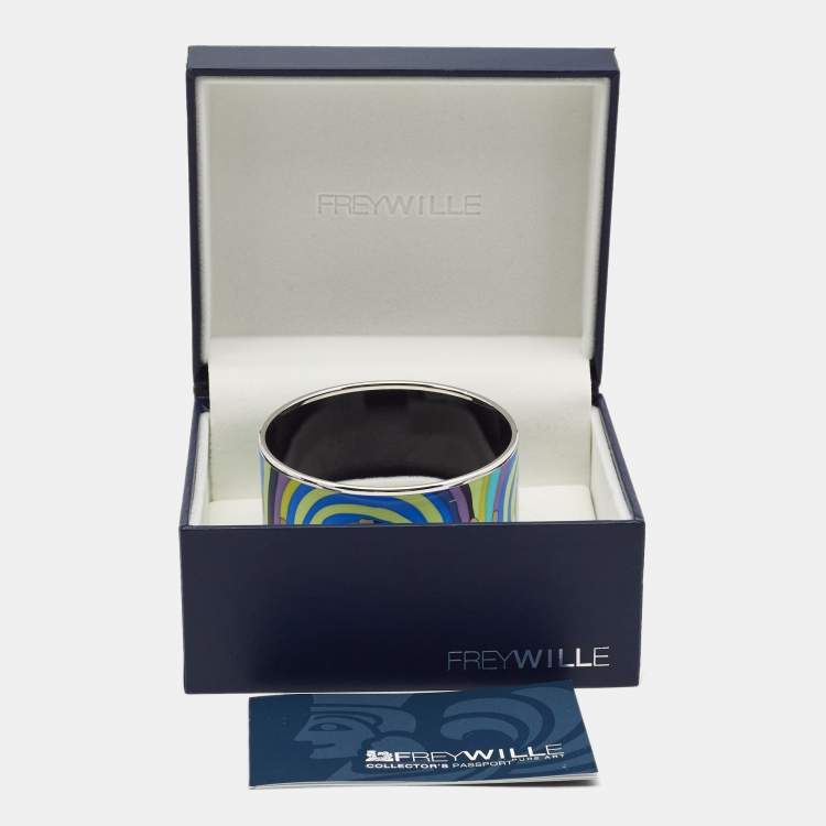 Pre Owned Frey Wille Hommage à Hundertwasser Spiral of Life Bordered Diva Bangle