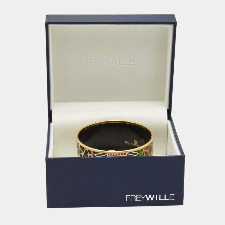 Pre Owned Frey Wille Spirit Of Africa Safari Bordered Diva Bangle