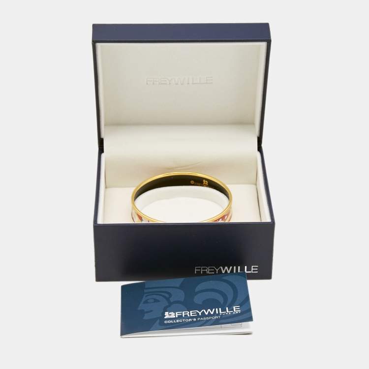 Pre Owned Frey Wille Hommage à Vincent van Gogh L'Amandier Rouge Éclat Bordered Miss Bangle
