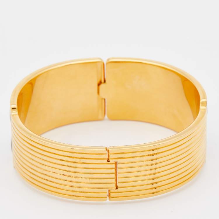 Pre Owned Frey Wille Vintage Fire Enamel Gold Tone Bracelet