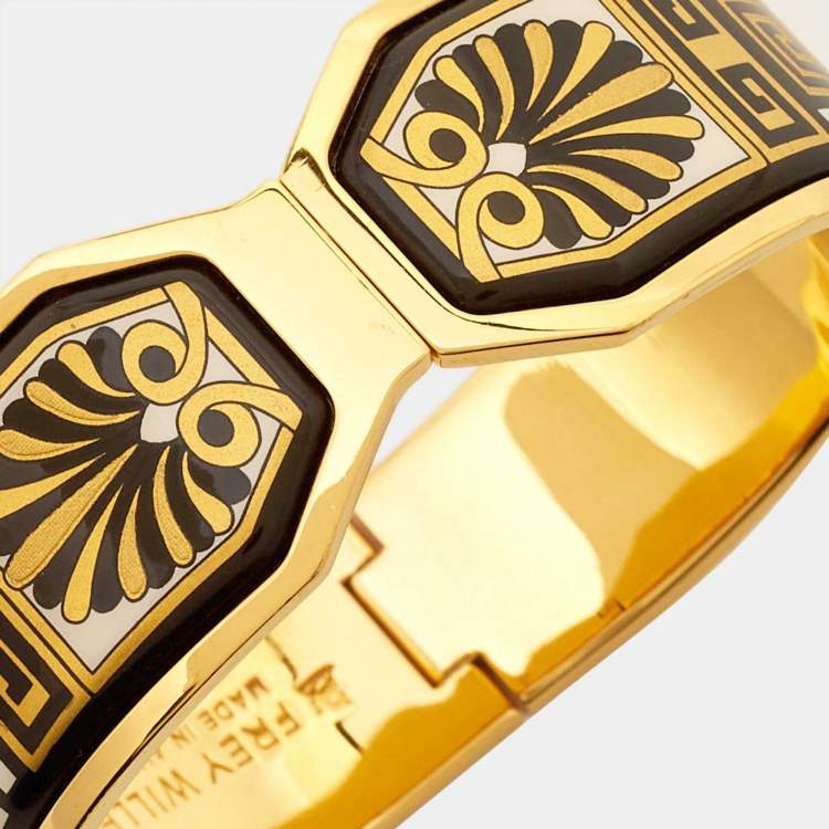 Pre Owned Frey Wille Roman Venus Aphrodite Contessa Fire Enamel Gold Plated Clasp Bracelet