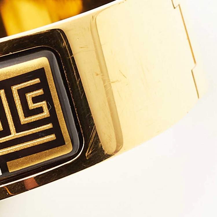 Pre Owned Frey Wille Roman Venus Aphrodite Contessa Fire Enamel Gold Plated Clasp Bracelet