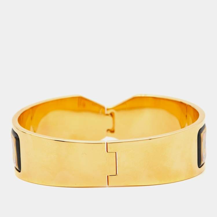 Pre Owned Frey Wille  Fire Enamel Gold Tone Bracelet S