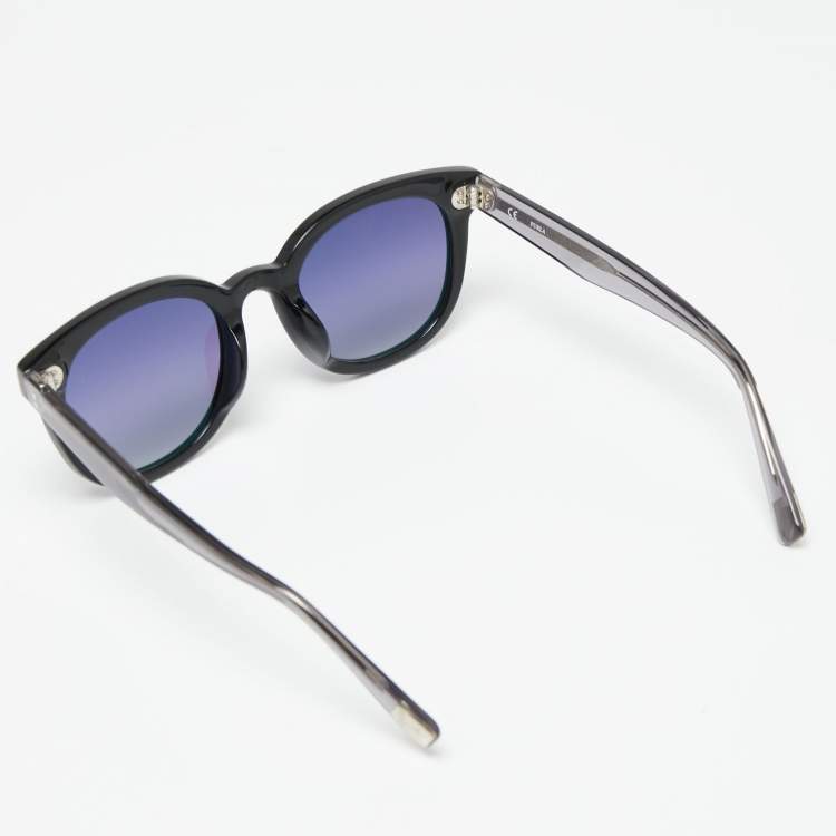 Pre Owned Furla Black SFU047K Cat Eye Gradient Sunglasses