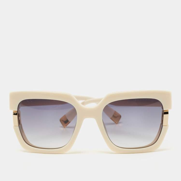 Pre Owned Furla Cream SFU624 Gradient Square Sunglasses