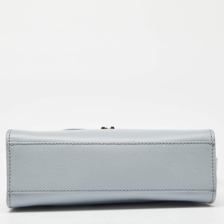 Pre Owned Furla Blue Leather 1927 Zip Crossbody Bag