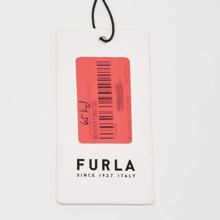Pre Owned Furla Blue Leather 1927 Zip Crossbody Bag