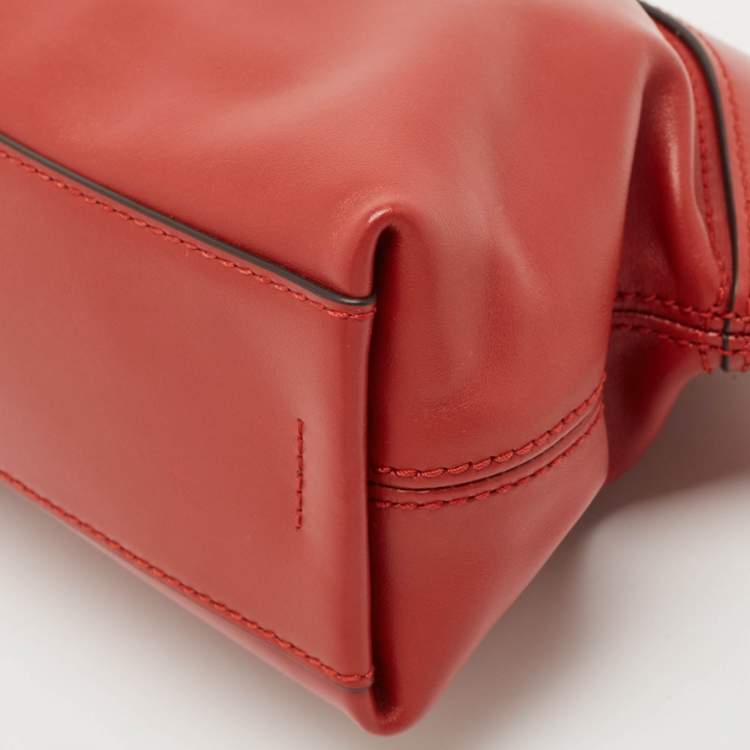 Pre Owned Furla Red Leather Erica Pouch