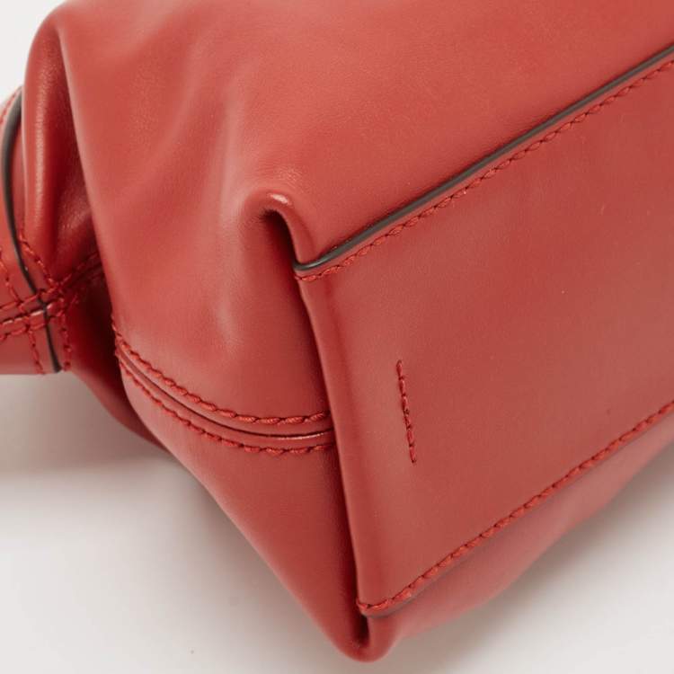 Pre Owned Furla Red Leather Erica Pouch