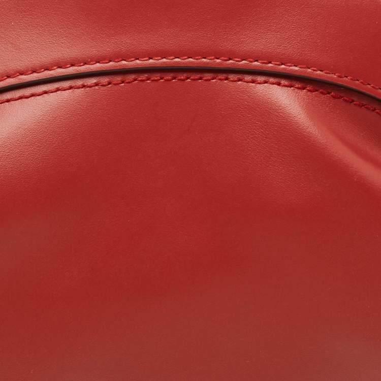 Pre Owned Furla Red Leather Erica Pouch
