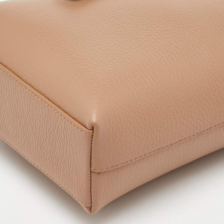 Pre Owned Furla Beige Leather Divide It Mini Tote