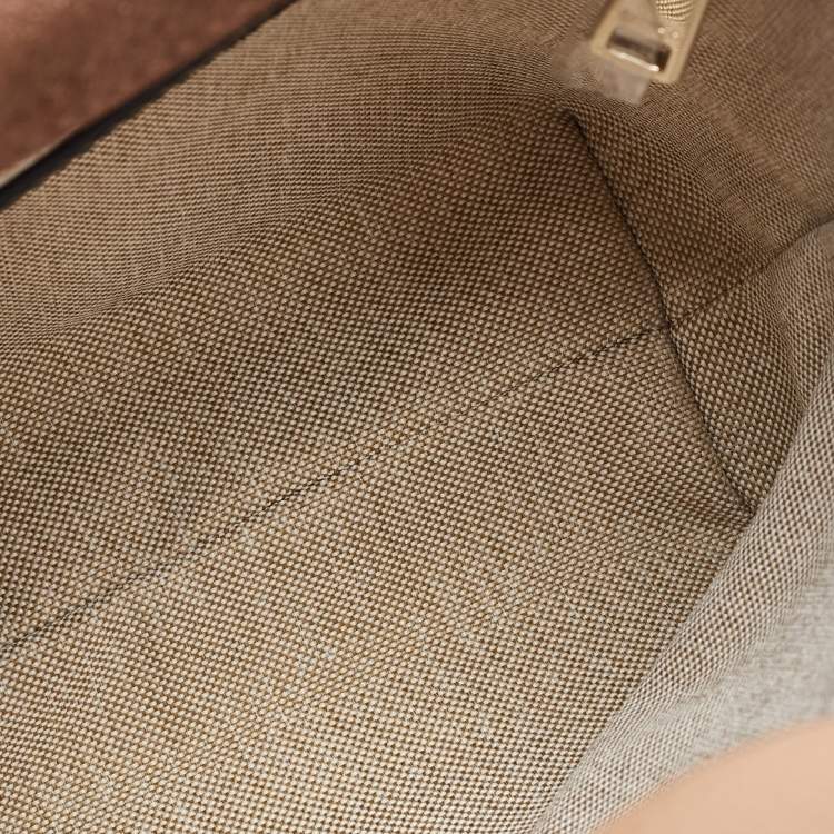 Pre Owned Furla Beige Leather Divide It Mini Tote