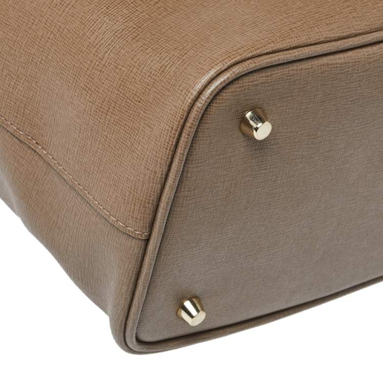 Pre Owned Furla Brown Leather Large Linda Tote
