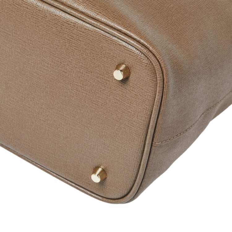 Pre Owned Furla Brown Leather Large Linda Tote