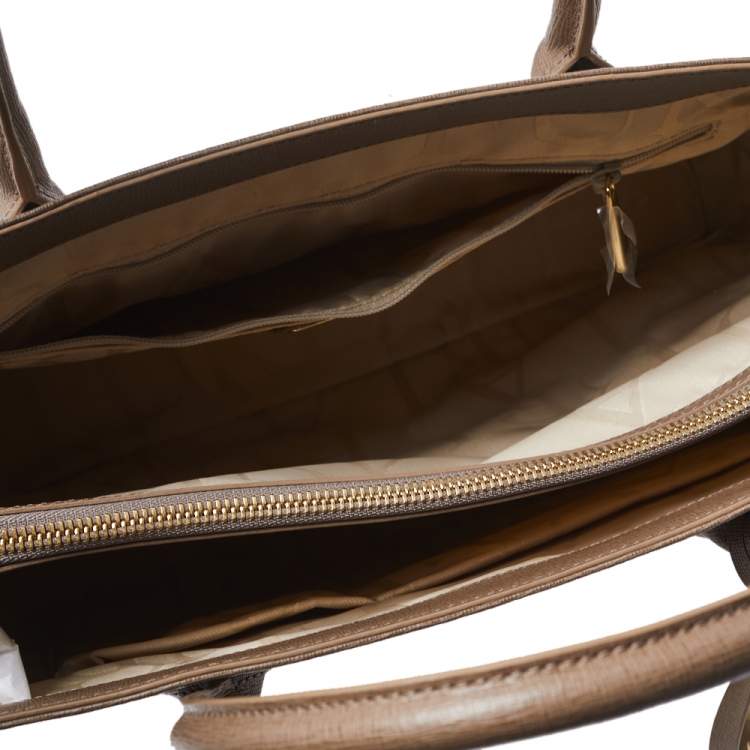 Pre Owned Furla Brown Leather Large Linda Tote