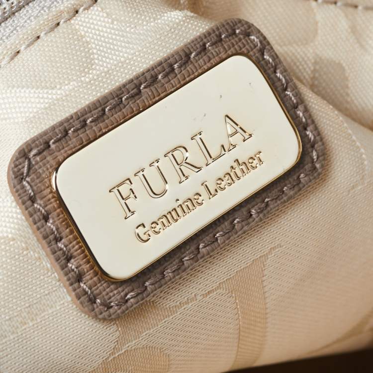 Pre Owned Furla Brown Leather Large Linda Tote