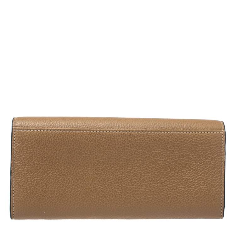 Pre Owned Furla Brown Leather Flap Continental Wallet