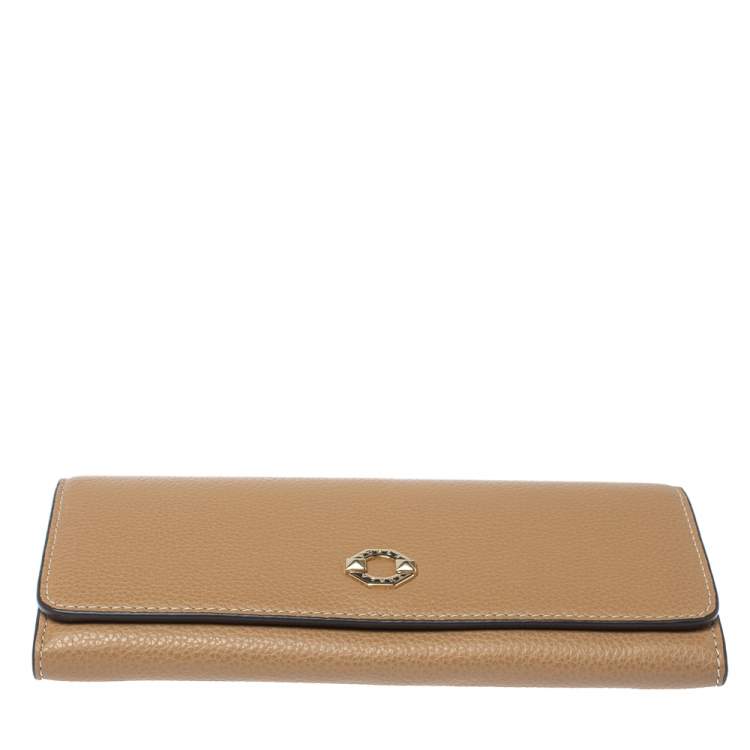 Pre Owned Furla Brown Leather Flap Continental Wallet