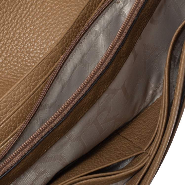 Pre Owned Furla Brown Leather Flap Continental Wallet