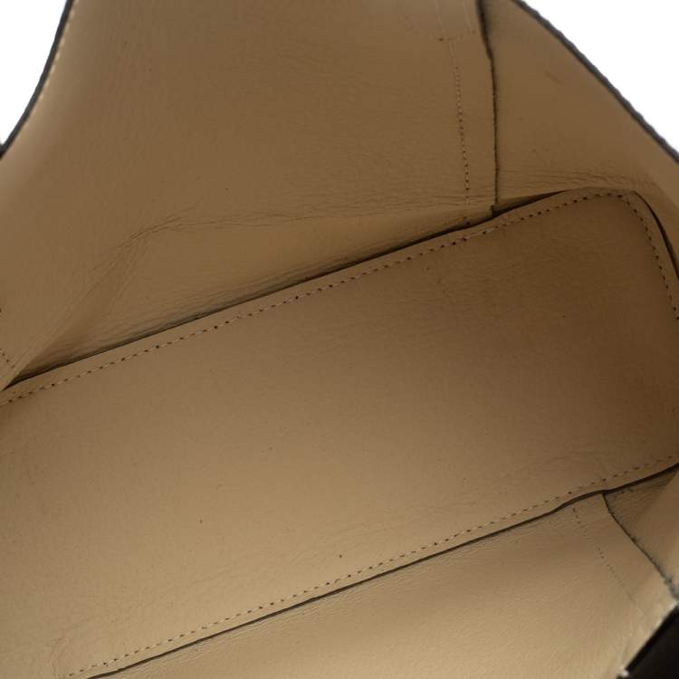 Pre Owned Furla Black Grained Leather Small Tote