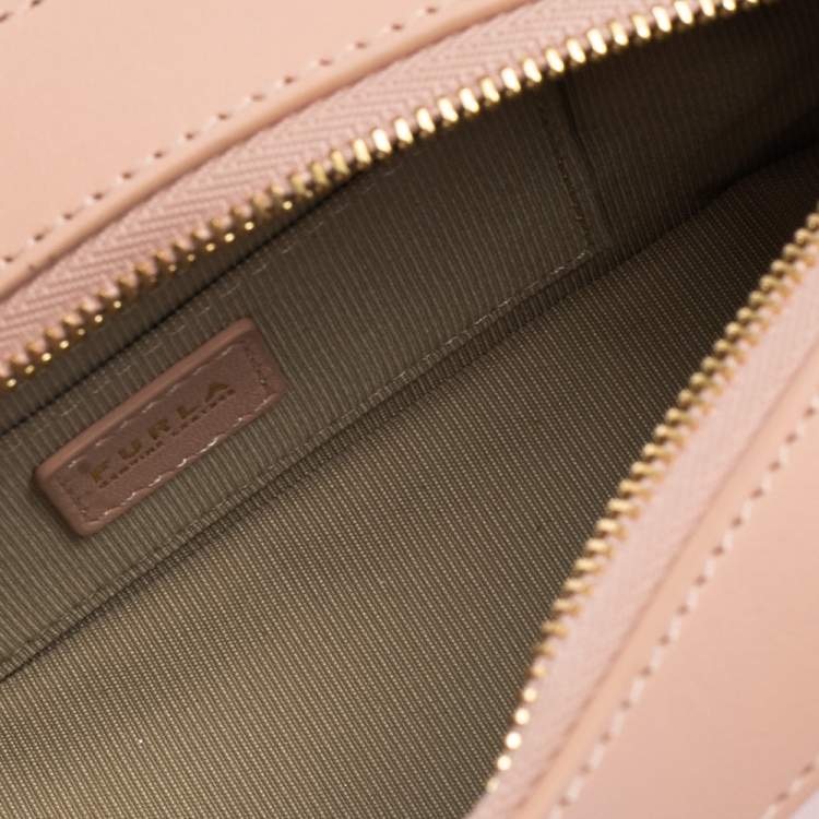مملوكة مسبقًا Furla Powder Pink Leather Mini Rita Camera Crossbody Bag