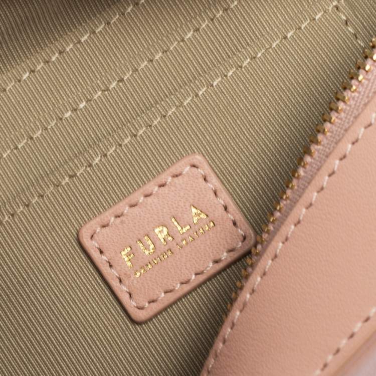 مملوكة مسبقًا Furla Powder Pink Leather Mini Rita Camera Crossbody Bag