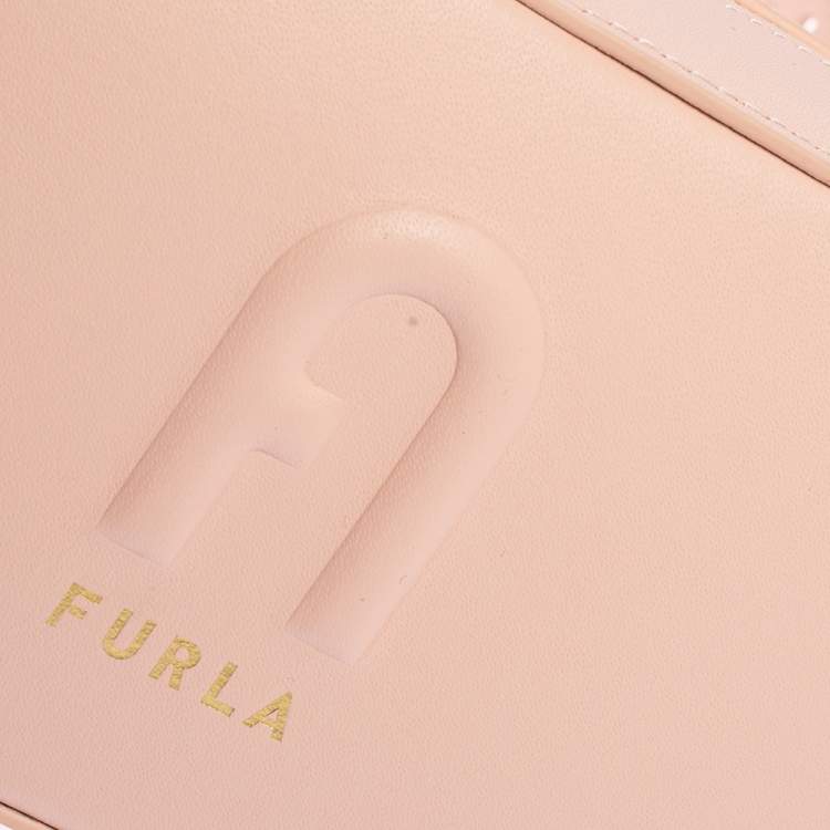 مملوكة مسبقًا Furla Powder Pink Leather Mini Rita Camera Crossbody Bag