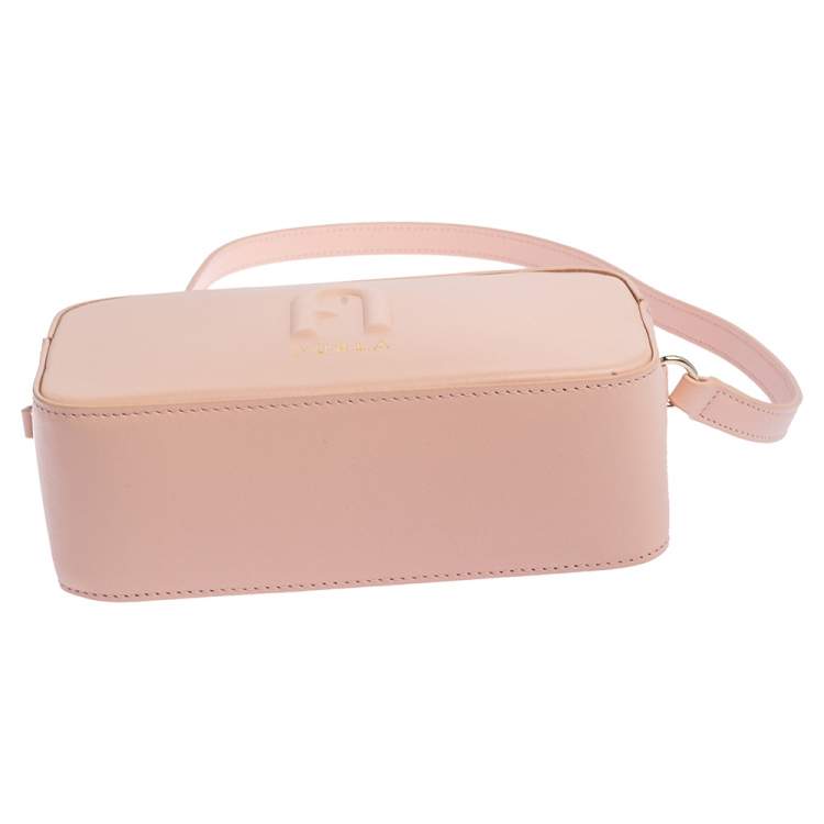 مملوكة مسبقًا Furla Powder Pink Leather Mini Rita Camera Crossbody Bag