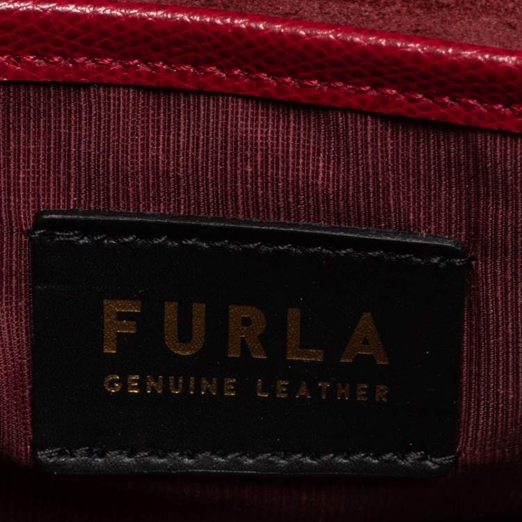 Pre Owned Furla Red Leather Mini 1927 Crossbody Bag