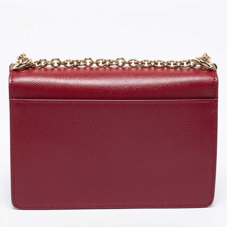 Pre Owned Furla Red Leather Mini 1927 Crossbody Bag