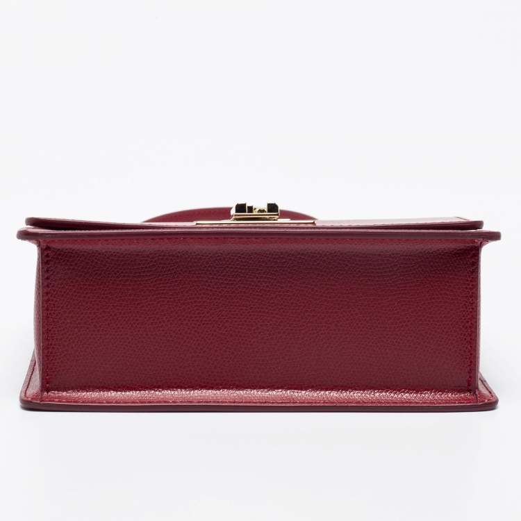 Pre Owned Furla Red Leather Mini 1927 Crossbody Bag