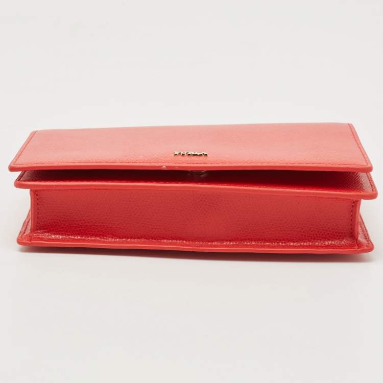 Pre Owned Furla Red Leather Incanto Crossbody Bag