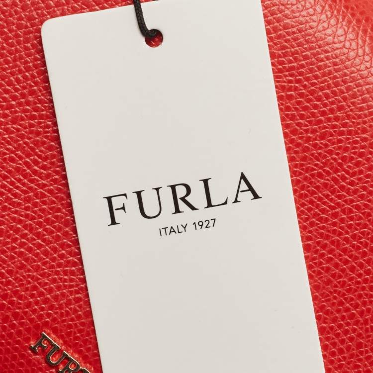 Pre Owned Furla Red Leather Incanto Crossbody Bag