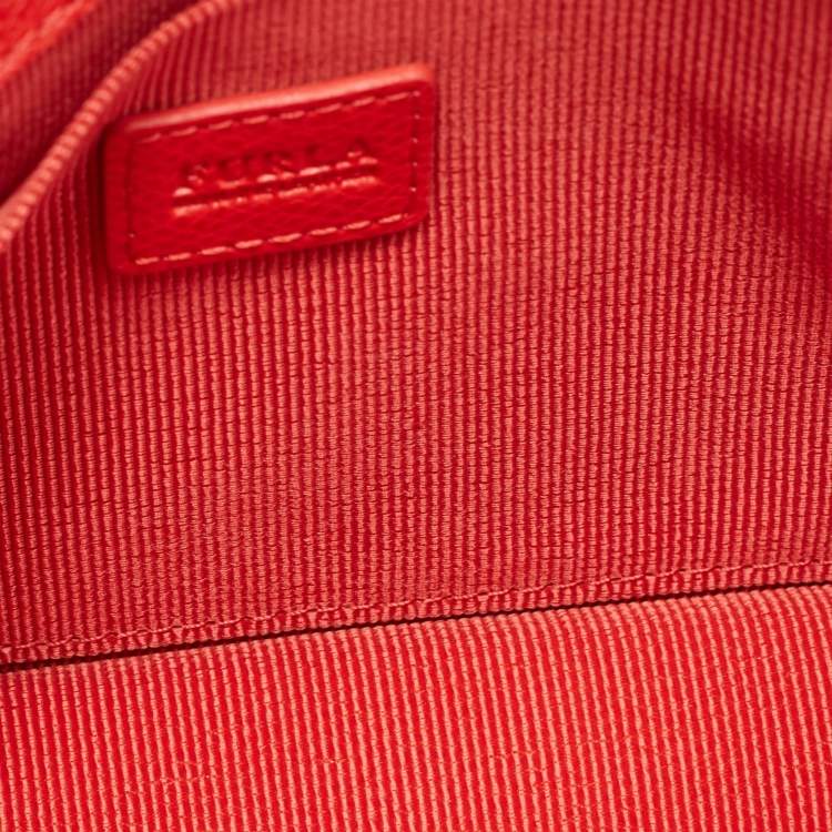 Pre Owned Furla Red Leather Incanto Crossbody Bag