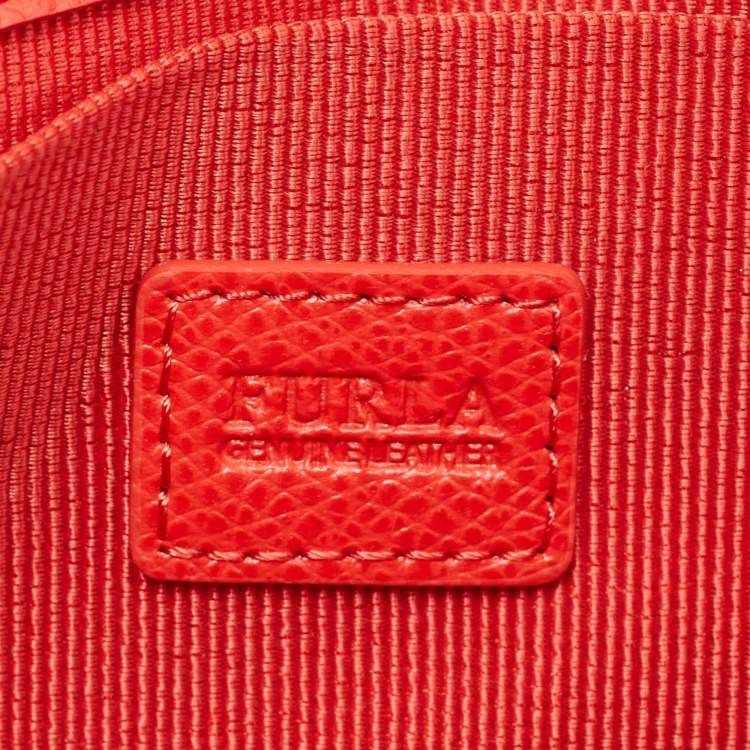 Pre Owned Furla Red Leather Incanto Crossbody Bag