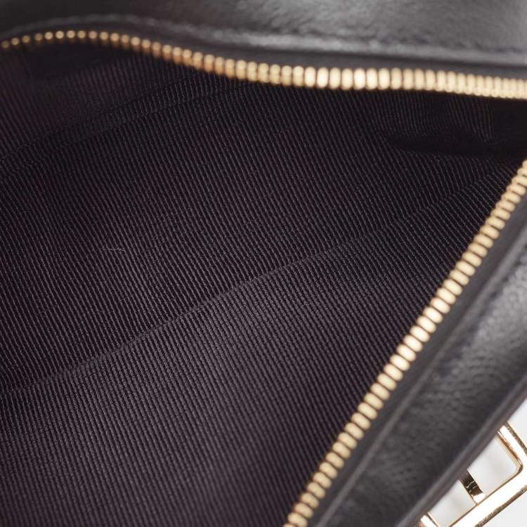 Pre Owned Furla Black Leather Babylon Belt Bag
