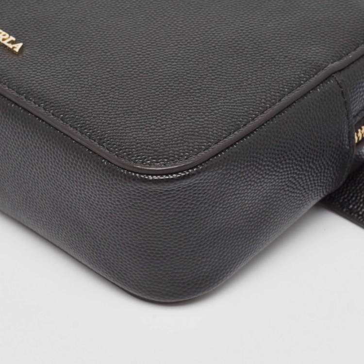 Pre Owned Furla Black Leather Babylon Belt Bag