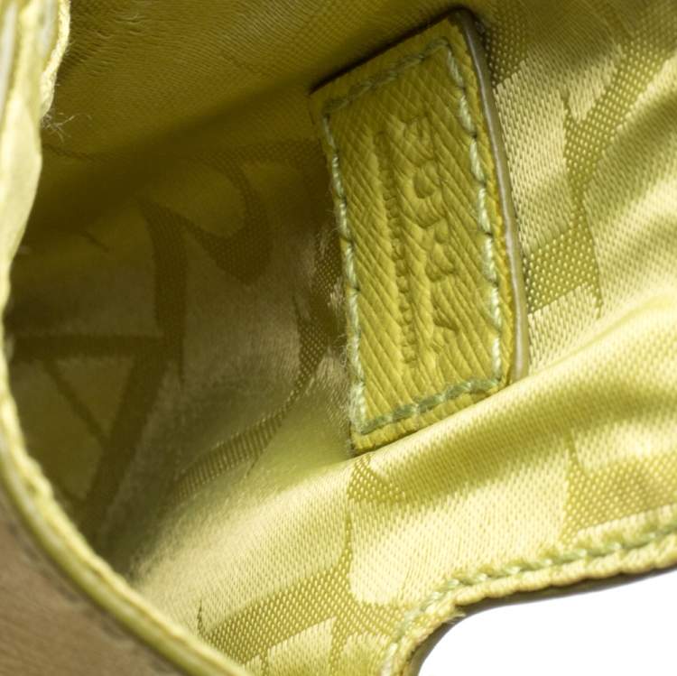 Pre Owned Furla Lime Green Leather Phone Case