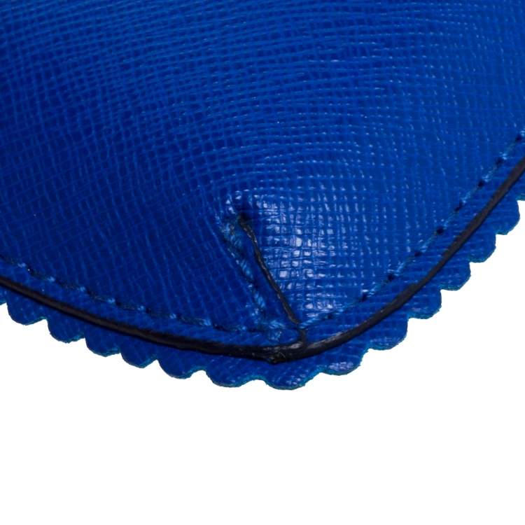 Pre Owned Furla Blue Leather Phone Case