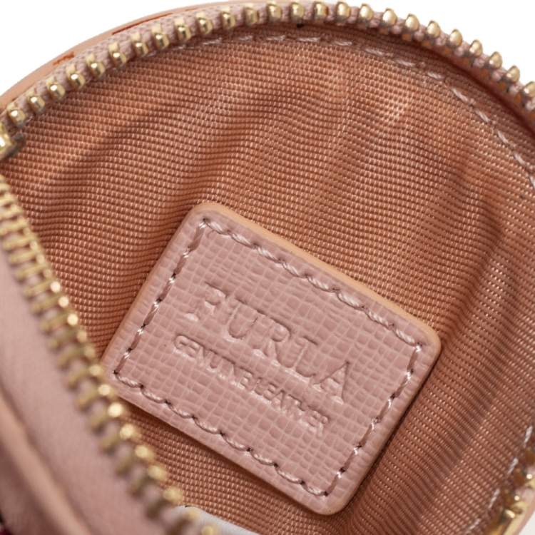 Pre Owned Furla Pink Leather Cat Face Bag Charm