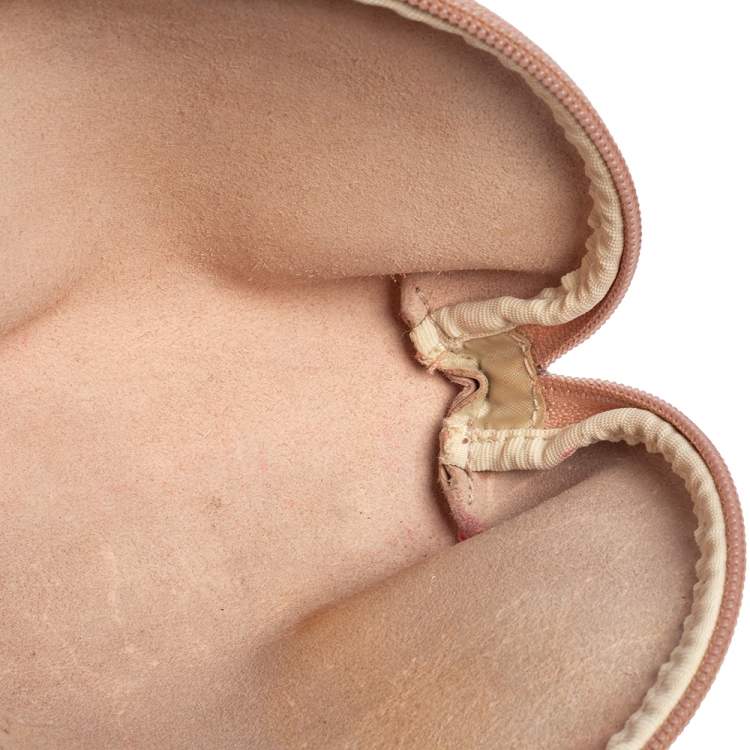 Pre Owned Furla Beige Leather Cosmetic Pouch