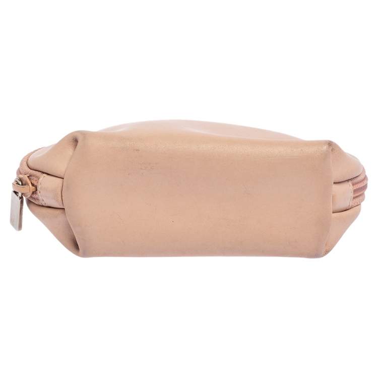 Pre Owned Furla Beige Leather Cosmetic Pouch